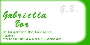 gabriella bor business card